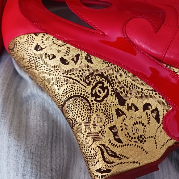 CHANEL PARIS MOSCOU Red Thigh High Boots - Picture 7 of 11